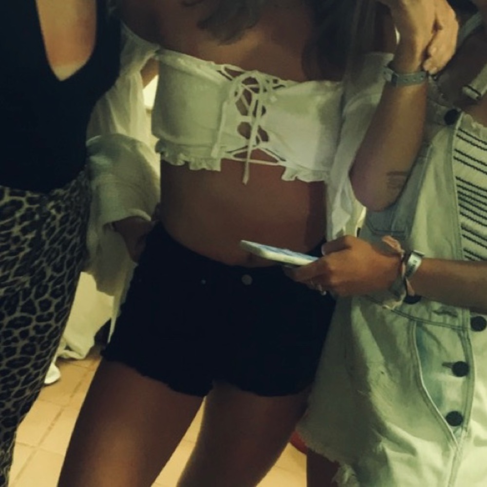 Nasty Gal white strapless top. Size 2.